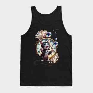 Happy New Year wish you the cute kitten. Tank Top